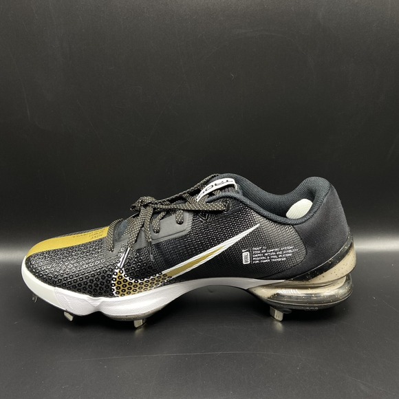 Nike Force Zoom Trout 7 Pro Black Gold White Mens Size 12.5 CQ7224-012‎ - Picture 7 of 10